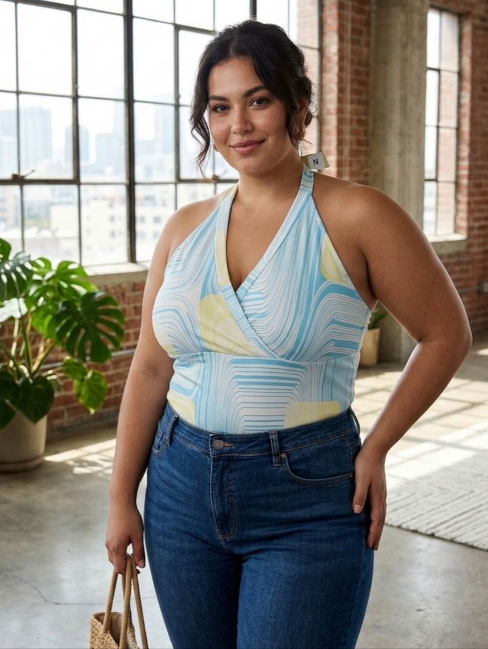 MXM 1X Halter Top Tropical Colors